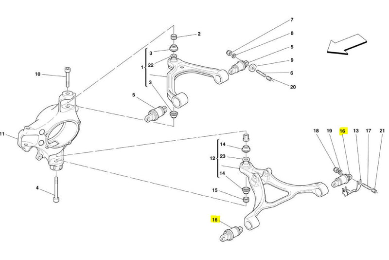 Ferrari 360 Lower Wishbone Bush (Rear) Ferrari